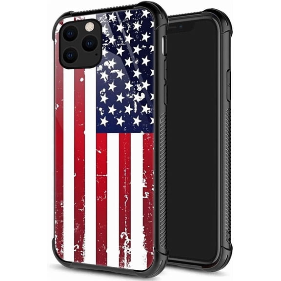 for iPhone 12 Mini Case, Military-Grade Protection, All-Around Shockproof Corners, Anti-Scratch Phone Case for iPhone 12 Mini - American Flag