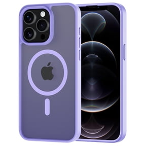 for iPhone 12 Pro Max Case Compatible with MagSafe, Translucent Matte Shockproof Phone Case Cover - Purple