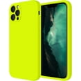 thumbnail image 1 of for iPhone 12 Pro Max Case, Silicone Upgraded [Camera Protecion] Phone Case with Soft Anti-Scratch Microfiber Lining, 6.7 inch, Fluorescent Green, 1 of 11