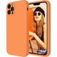 thumbnail image 1 of for iPhone 12 Pro Max Case, Silicone Upgraded [Camera Protecion] Phone Case with Soft Anti-Scratch Microfiber Lining, 6.7 inch, Kumquat, 1 of 11