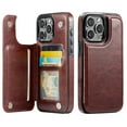 thumbnail image 1 of for iPhone 12 Pro Max Wallet Case with Card Holder, PU Faux Leather Kickstand Card Slots Case, Double Magnetic Clasp and Durable Shockproof Cover, 1 of 7