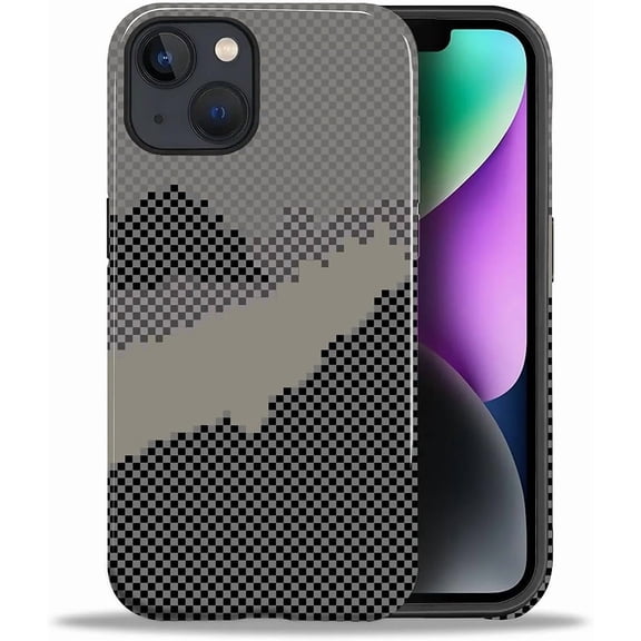for iPhone 13/14 Case, Hybrid 2-Layer Hard Shell, Military-Grade Protection, All-Around Shockproof, Silicone Protective Phone Case - Shades of Gray