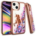 thumbnail image 1 of for iPhone 13 6.1 /14 6.1 CHRO GLT Motion Unicorn ROSE GOLD, 1 of 1