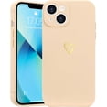 thumbnail image 1 of for iPhone 13 Case Cute Slim Shockproof Phone Case with Wireless Charging Support and Protection, Khaki, 1 of 14