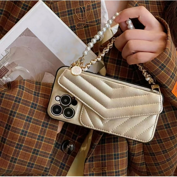 for iPhone 13 Case, iPhone 13 Flip Case with Card Holder, Cute Handbag Style Shockof Leather Wallet Phone Case for iPhone 13