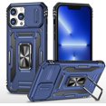 thumbnail image 1 of for iPhone 13 Case with Slide Camera Cover，Built-in 360° Magnetic Rotate Ring Stand Magnetic  Grade Shockproof Protective Case for Women and Men-Blue, 1 of 6