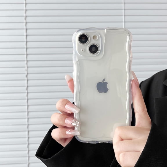 for iPhone 13 Phone Case,Cute Clear Transparent,Anti-Yellow Anti-Scratch,Aesthetic Slim Soft TPU Protective Case for iPhone 13 6.1 Inch,Clear