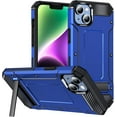thumbnail image 1 of for iPhone 13 Pro Case Built in Kickstand Heavy Duty Dual Layer  Grade Drop Protection Case，for Women and Men-Dark Blue, 1 of 6