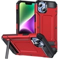 thumbnail image 1 of for iPhone 13 Pro Max Case Built in Kickstand Heavy Duty Dual Layer  Grade Drop Protection Case，for Women and Men-Red, 1 of 12