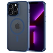 for iPhone 13 Pro Max Case Compatible with MagSafe, Translucent Matte Shockproof Phone Case Cover - Blue