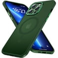 thumbnail image 1 of for iPhone 13 Pro Max Case Magnetic Compatible with MagSafe Slim Translucent Matte Phone Case Cover 6.7 inch, Alpine Green, 1 of 14