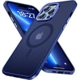 thumbnail image 1 of for iPhone 13 Pro Max Case Magnetic Compatible with MagSafe Slim Translucent Matte Phone Case Cover 6.7 inch, Navy Blue, 1 of 14