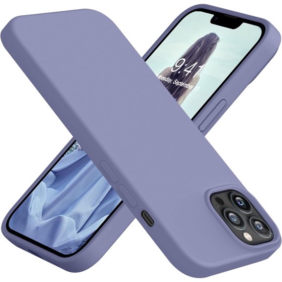 for iPhone 13 Pro Max Case, Silicone-Shockproof-Protective Phone Case for iPhone 13 Pro Max 6.7 inch, Lavender Grey