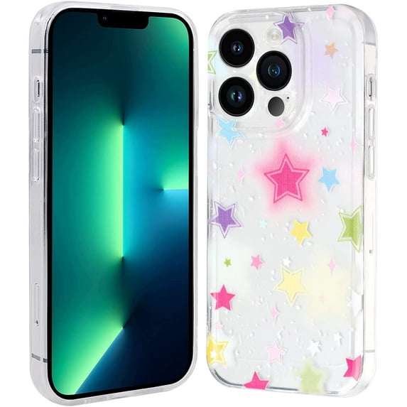 for iPhone 13 Pro Max Case, Slim Cover Shockproof Bumper Protection Phone Case for iPhone 13 Pro Max 2021 (6.7 Inch), Glitter Star