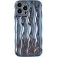 thumbnail image 1 of for iPhone 13 Pro Max Case,Water Ripple Pattern Curly Wave Frame Soft Compatible with iPhone Case (Light Blue,iPhone 13 Pro Max), 1 of 6