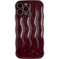 thumbnail image 1 of for iPhone 13 Pro Max Case,Water Ripple Pattern Curly Wave Frame Soft Compatible with iPhone Case (Wine Red,iPhone 13 Pro Max), 1 of 13
