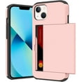 thumbnail image 1 of for iPhone 13 Pro Max Case with Card Holder Slot, [Heavy Duty  Grade Protection] [Dual Layers Shockproof] [Hidden Wallet] for Men & Women Pink, 1 of 12