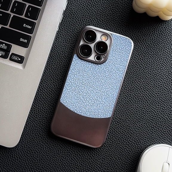 for iPhone 13 Pro Max Ultra Slim Metal Back Case, Luxury Thin Fit Shockproof Drop Protective Durable Phone Case Cover for iPhone 13 Pro Max, Blue