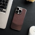 thumbnail image 1 of for iPhone 13 Pro Max Ultra Slim Metal Back Case, Luxury Thin Fit Shockproof Drop Protective Durable Phone Case Cover for iPhone 13 Pro Max, Brown, 1 of 10
