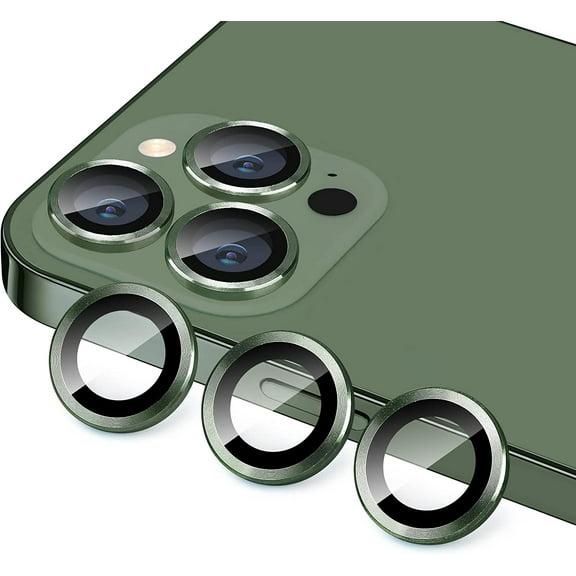 for iPhone 13 Pro for iPhone 13 Pro Max Camera Lens Protector, Anti-Scratch Lens Cover-3 Pcs Alpine Green
