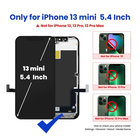 For iPhone 13 mini LCD Retina HD Display Touch Screen Digitizer