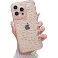 thumbnail image 1 of for iPhone 13 pro max Clear Sparkly Case, 3D Diamond Pattern,Camera Raised Protection, Soft Silicone TPU,Glitter for Women, Girls - Pink, 1 of 13