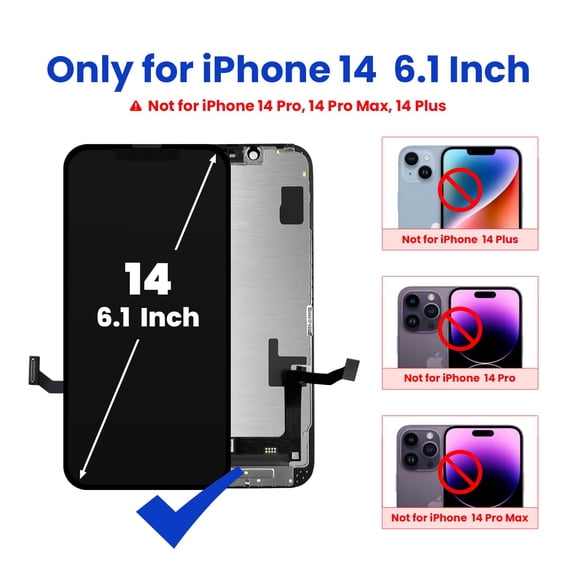 For iPhone 14 6.1" LCD Retina HD Display Touch Screen Digitizer