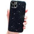 thumbnail image 1 of for iPhone 14 Case 6.1 inch, Cute Sparkly Glitter Bling Slim Shockproof Bumper Camera Protection Phone Case for Women Girls (Black), 1 of 13