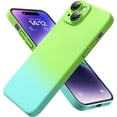 thumbnail image 1 of for iPhone 14 Case, New Designed Slim Phone Case,[10 FT Military Grade Drop Protection], with Lens Protector,Gradient,Green+blue7-IP14-02, 1 of 7