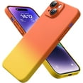 thumbnail image 1 of for iPhone 14 Case, New Designed Slim Phone Case,[10 FT Military Grade Drop Protection], with Lens Protector,Gradient,Orange+yellow7-IP14-01, 1 of 13