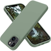 for iPhone 14 Case, Silicone Shockproof Slim Thin Phone Case for iPhone 14 6.1 inch Calke Green