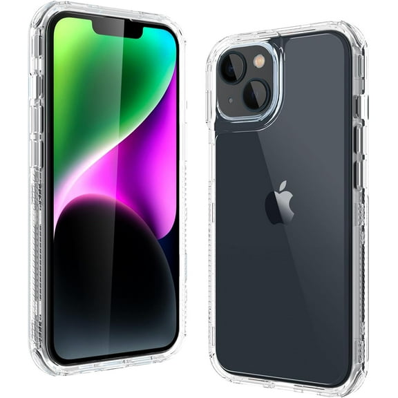 for iPhone 14 Clear Case, iPhone 13 Clear Case, Transparent Shockproof Protective Bumper Phone Cover for iPhone 14/13 6.1inch