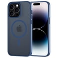 thumbnail image 1 of for iPhone 14 Plus / 15 Plus Case Compatible with MagSafe, Translucent Matte Shockproof Phone Case Cover - Blue, 1 of 7