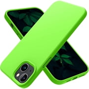 for iPhone 14 Plus Case, Silicone Shockproof Slim Thin Phone Case for iPhone 14 Plus 6.7 inch Neon Green