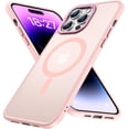 thumbnail image 1 of for iPhone 14 Pro Case Magnetic Compatible with MagSafe Slim Translucent Matte Phone Case Cover 6.1 inch, Pink, 1 of 14