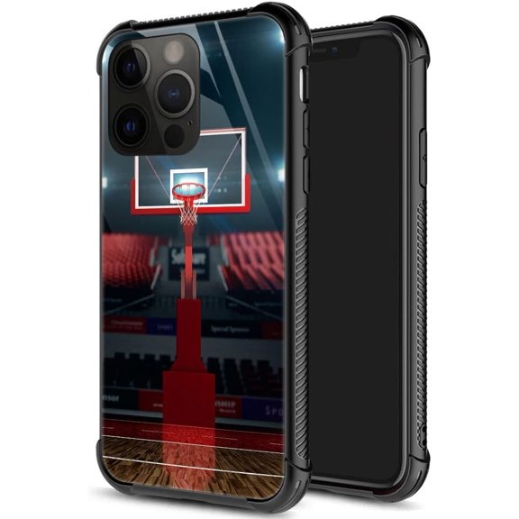 for iPhone 14 Pro Case, Military-Grade Protection, All-Around Shockproof Corners, Anti-Scratch Phone Case for iPhone 14 Pro - Basketball Rebound