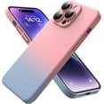 thumbnail image 1 of for iPhone 14 Pro Case, New Designed Slim Phone Case,[10 FT Military Grade Drop Protection], with Lens Protector,Gradient,Pink+blue7-IP14p-03, 1 of 13