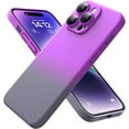 thumbnail image 1 of for iPhone 14 Pro Case, New Designed Slim Phone Case,[10 FT Military Grade Drop Protection], with Lens Protector,Gradient,Purple+black7-IP14p-04, 1 of 13
