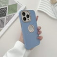 thumbnail image 1 of for iPhone 14 Pro Case Silicone 3 in 1 Case Logo View + 1* Screen Protector Shockproof Protective Anti-Skid Edge Cover iPhone 14 Pro Case -Blue, 1 of 11