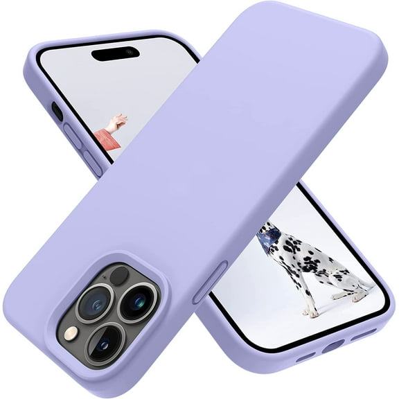 for iPhone 14 Pro Case, Silicone Shockproof Slim Thin Phone Case for iPhone 14 Pro 6.1 inch (Light Purple)