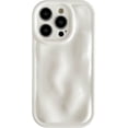 thumbnail image 1 of for iPhone 14 Pro Case, Water Ripple Wave Meteorite Bubble Pattern Chrome Plating Soft Compatible with iPhone Case (White,iPhone 14 Pro), 1 of 1