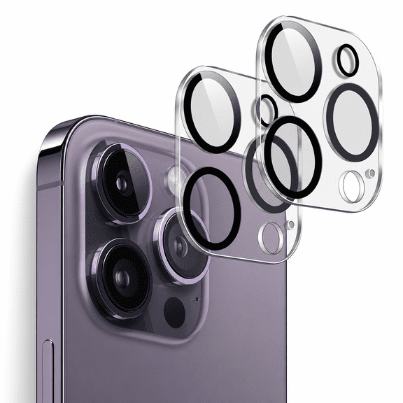 for iPhone 14 Pro Max/14 Pro Camera Lens Protector, 2 Pack Pro Camera Shield Cover, HD Glass, Ultra-Thin, Anti-Scratch