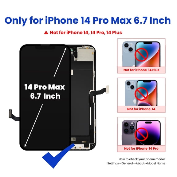 for iPhone 14 Pro Max 6.7" LCD Retina HD Display Touch Screen Digitizer