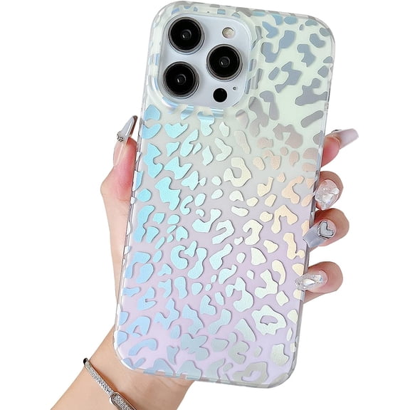 for iPhone 14 Pro Max Case Cute Glitter Girly Leopard Cheetah Women Slim Durable Hard Hybrid Protective Phone Case for iPhone 14 Pro Max 6.7 INCH…