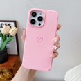 thumbnail image 1 of for iPhone 14 Pro Max Case Cute Women Girly Heart Phone Case Silicone Slim Thin Protective Phone Cover for iPhone 14 Pro Max (Pink), 1 of 2