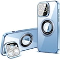 thumbnail image 1 of for iPhone 14 Pro Max Case Magnetic, Compatible with MagSafe, Built-in Camera Lens Cover Stand, 6.7 inches, Blue, 1 of 7