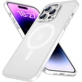 thumbnail image 1 of for iPhone 14 Pro Max Case Magnetic Compatible with MagSafe Slim Translucent Matte Phone Case Cover 6.7 inch, Frosted White, 1 of 14