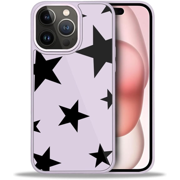 for iPhone 14 Pro Max Case, Military-Grade Protection, All-Around Shockproof Corners, Purple Phone Case for iPhone 14 Pro Max - Five-Pointed Star