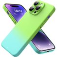 thumbnail image 1 of for iPhone 14 Pro Max Case, New Designed Slim Phone Case,[10 FT Military Grade Drop Protection], with Lens Protector,Gradient,Green+blue7-IP14pm-02, 1 of 13