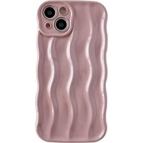 for iPhone 14 Pro Max Case,Water Ripple Pattern Curly Wave Frame Soft Compatible with iPhone Case (Pink,iPhone 14 Pro Max)